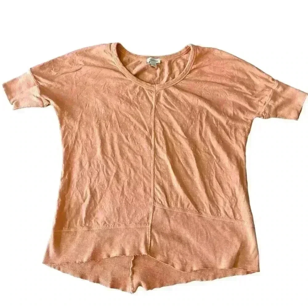 Women’s Sundance Orange Hi-Low Cotton T-Shirt Size Small